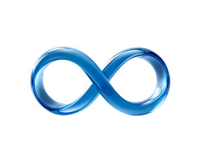 Elegant Blue Infinity Symbol on Black Background Embodying Limitless Possibilities and Eternal Concepts Design for Modern Projects