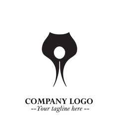 Woman Short Pants Logo Symbol in Black on the White Background Minimalist Fashion Illustration