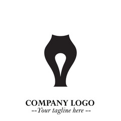 Woman Short Pants Logo Symbol in Black on the White Background Minimalist Fashion Illustration