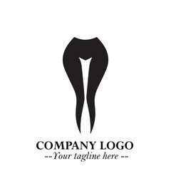 Woman Short Pants Logo Symbol in Black on the White Background Minimalist Fashion Illustration
