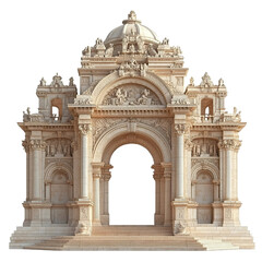 Obraz premium 3D front view illustration of a Casa de la Libertad Peru monument isolated on a white transparent background