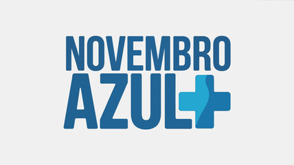 Novembro Azul Awareness Campaign Logo Design