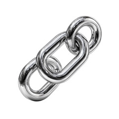 Fototapeta premium Strong Interlocking Chrome Chain Links