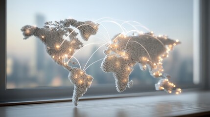 Global supply chain visualization business environment 3d digital representation modern technology interactive perspective