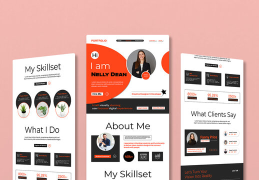 Modern Portfolio Landing Page Template for Creative Designer and Developer Website