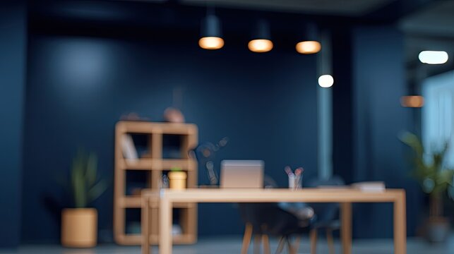 Blurred modern office space