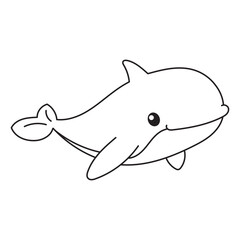 Cartoon of whale vector illustration
