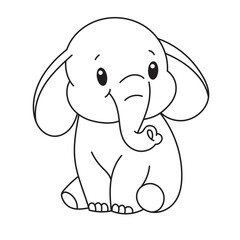 Elephant animal doodle