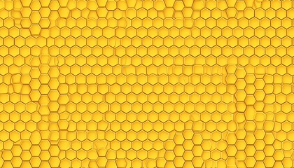 Abstract close-up of a bright gold-yellow honeycomb structure