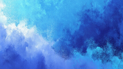 Obraz premium Smooth ombre blend of black, dark blue, navy, indigo, and sky blue tones. Features soft glow, subtle grain texture, and cool digital shimmer for elegant abstract design. 