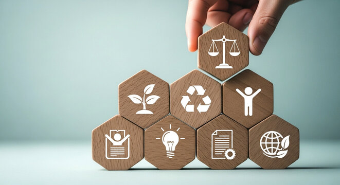 Esg sustainable development goals environmental social governance corporate responsibility strategy business concept