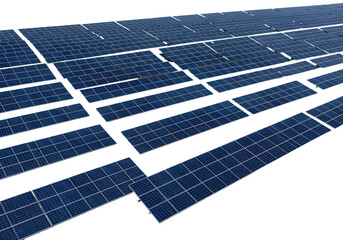 Blue Solar Grid on transparent background