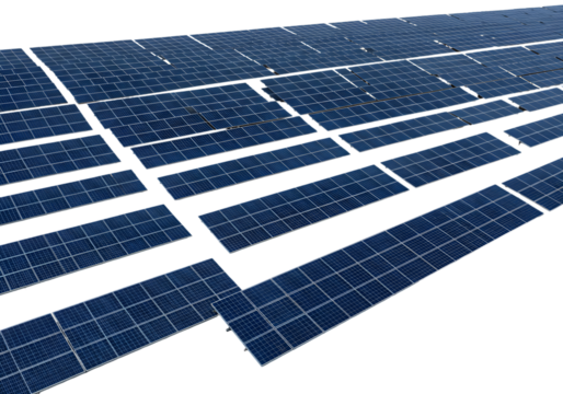 Blue Solar Grid on transparent background