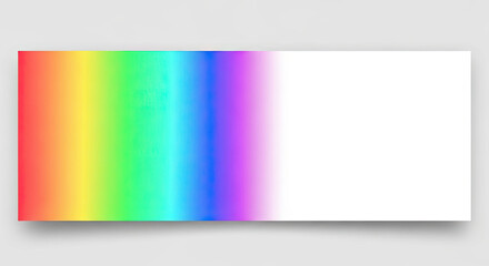- Rainbow gradient color strip on white background