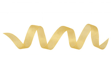 Fototapeta premium Gold curly ribbon streamer for celebration party decoration, a festive element with transparent background
