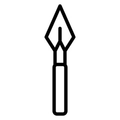 Spearhead Vector Line Icon Design