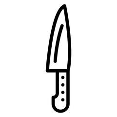 Flint Knife Vector Line Icon Design