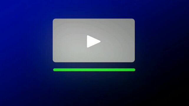 Play Button Video Player Loading Animation on Dark Background