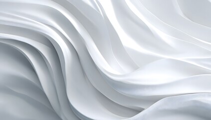 Obraz premium Elegant flowing fabric with soft light reflections creating a luxurious and smooth texture for sophisticated backgrounds