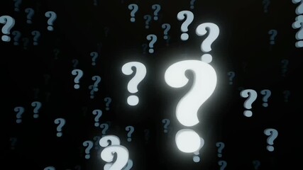 question mark on blue background - Powered by Adobe