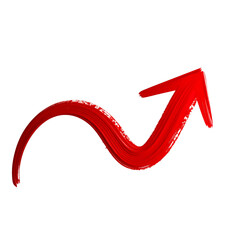 Red Arrow draw Symbol isolate PNG