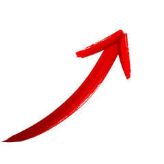 Red Arrow draw Symbol isolate PNG