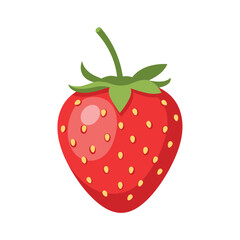 Obraz premium Delicious Strawberry Icon Vibrant Vector Illustration of a Fresh Red Fruit