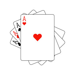 stack of playing card design element