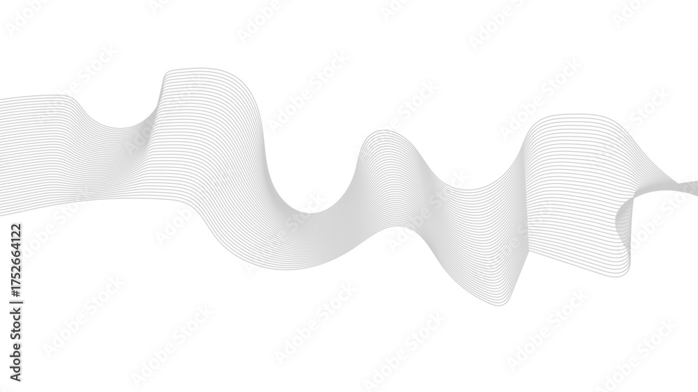 Wall mural abstract wave digital element for certificate design. abstract black and whit wave element for desig