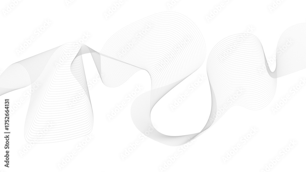 Wall mural abstract wave digital element for certificate design. abstract black and whit wave element for desig