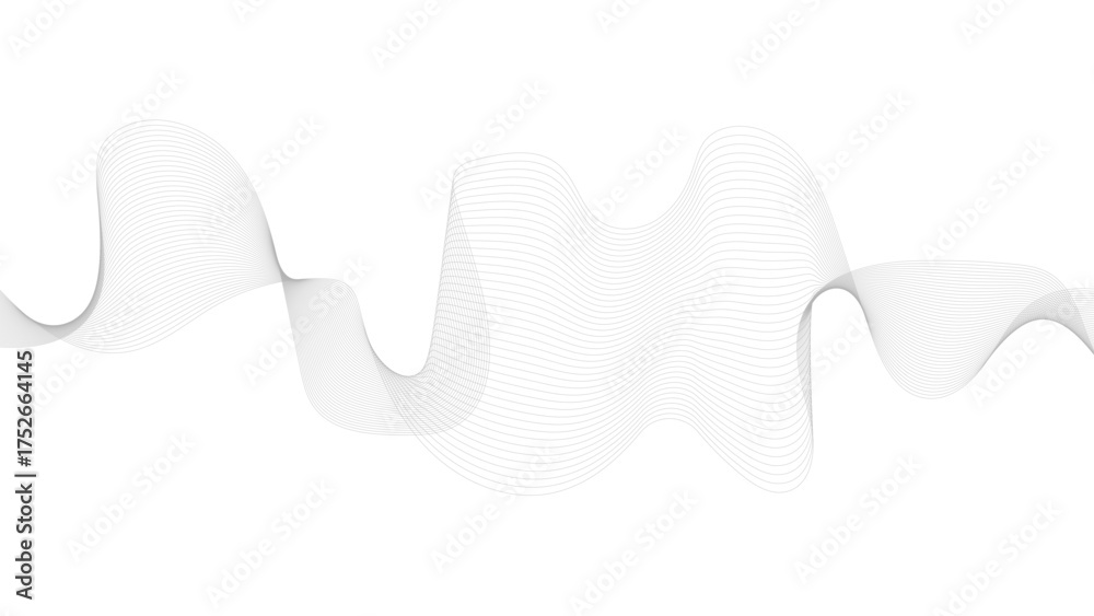 Wall mural abstract wave digital element for certificate design. vector illustration. wave with lines created u