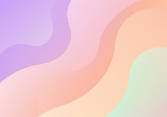 Modern abstract background featuring smooth, flowing liquid shapes and soft pastel gradient color transitions for a tranquil, aesthetic design