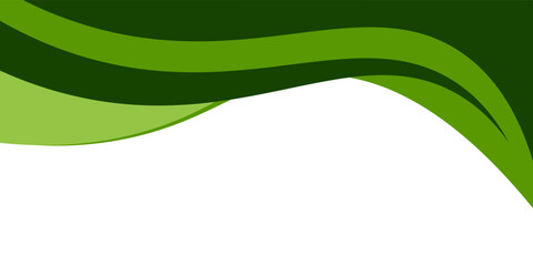 Green Abstract Waves Create Modern Eco-Friendly Design With White Space Background For Web Print Advertising