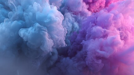Colorful Cloud Smoke Abstract Background in Pink Blue Purple Tones for Creative Design