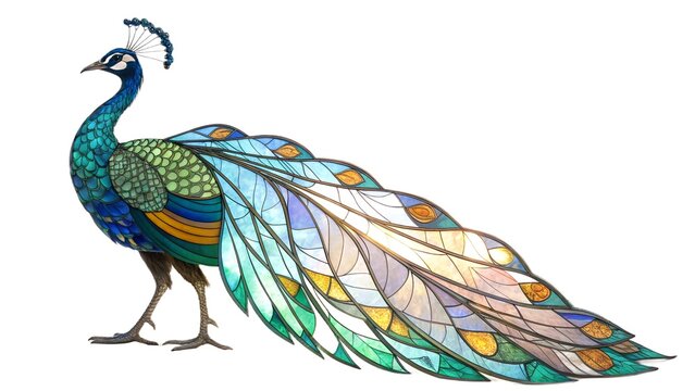 Stained Glass Peacock