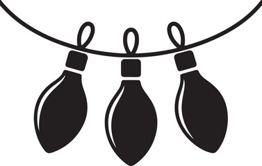 Christmas Lights Icon - Illustration