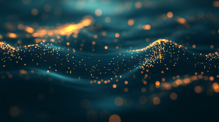 A minimalistic hyperrealistic scene of a floating network of softly glowing lines suspended in space, evoking technology, connectivity, and delicate futuristic digital structure.