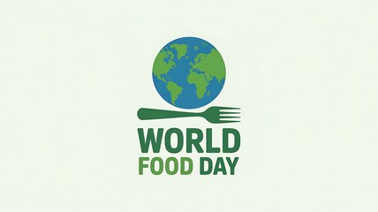 World food day concept with a fork and globe symbolizing global hunger awareness and food security initiatives