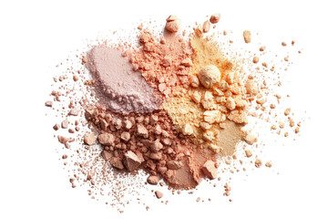 Crushed makeup powder, various shades