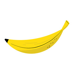 Illustration of a Yellow Banana