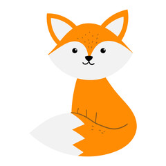 Illustration of a Cute cartoon Fox