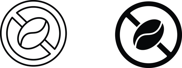 caffeine free  icon vector graphic illustration  with white background flat hand made icon fill icon .