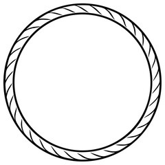 Thin line candy cane circle border design