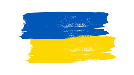 Obraz premium Ukrainian national flag in grunge style
