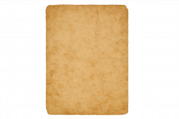 Old blank brown paper texture with rounded corners, grungy vintage parchment surface, aged rough background template
