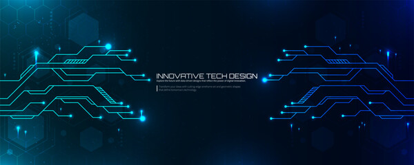 Abstract futuristic technology background with glowing blue circuit lines, digital data flow, and cyber connection design representing AI, innovation, and network communication.
