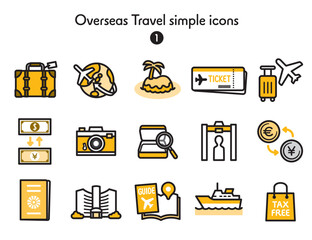 シンプルアイコン集 海外旅行