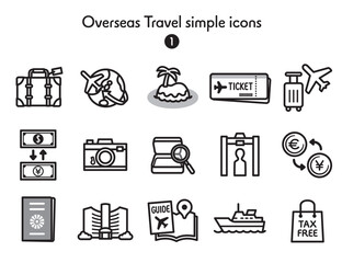 シンプルアイコン集 海外旅行