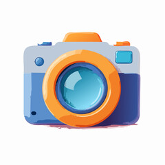 Digital camera illustration modern photography equipment design