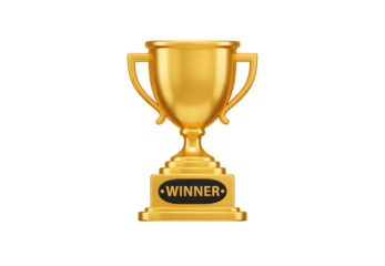 3D Graphic, Gold Trophy Winner 3D Icon
